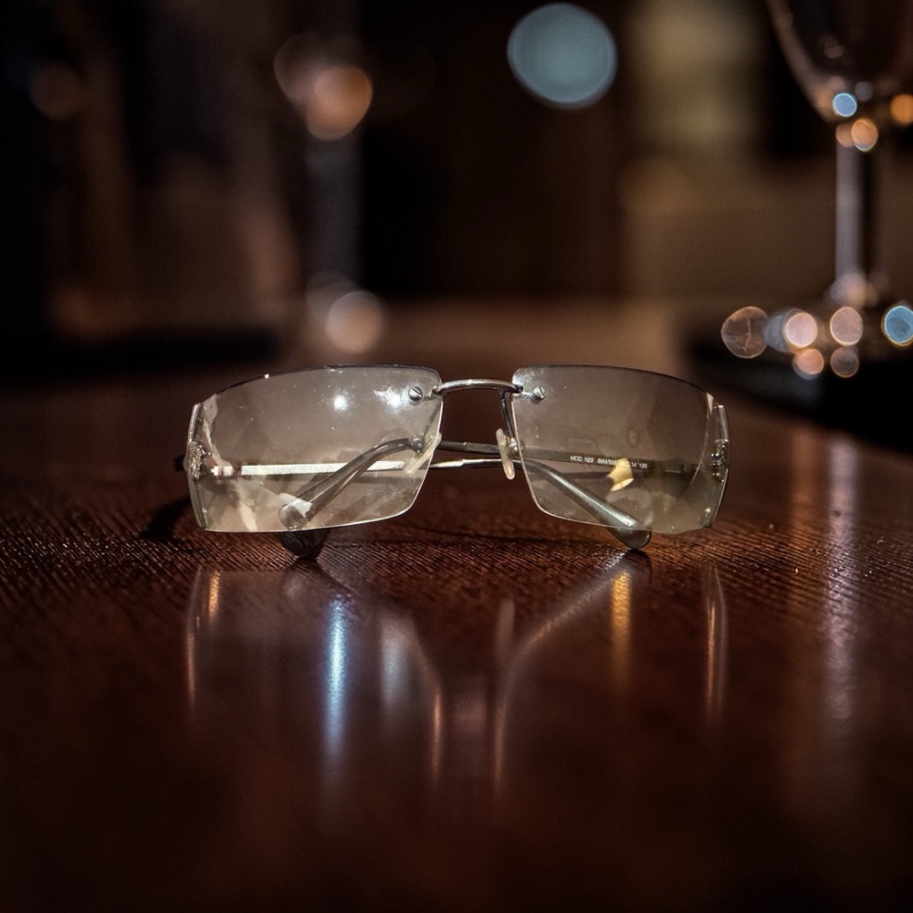 Retro Versace Silver Unisex Sunglasses - Picture 2 of 2